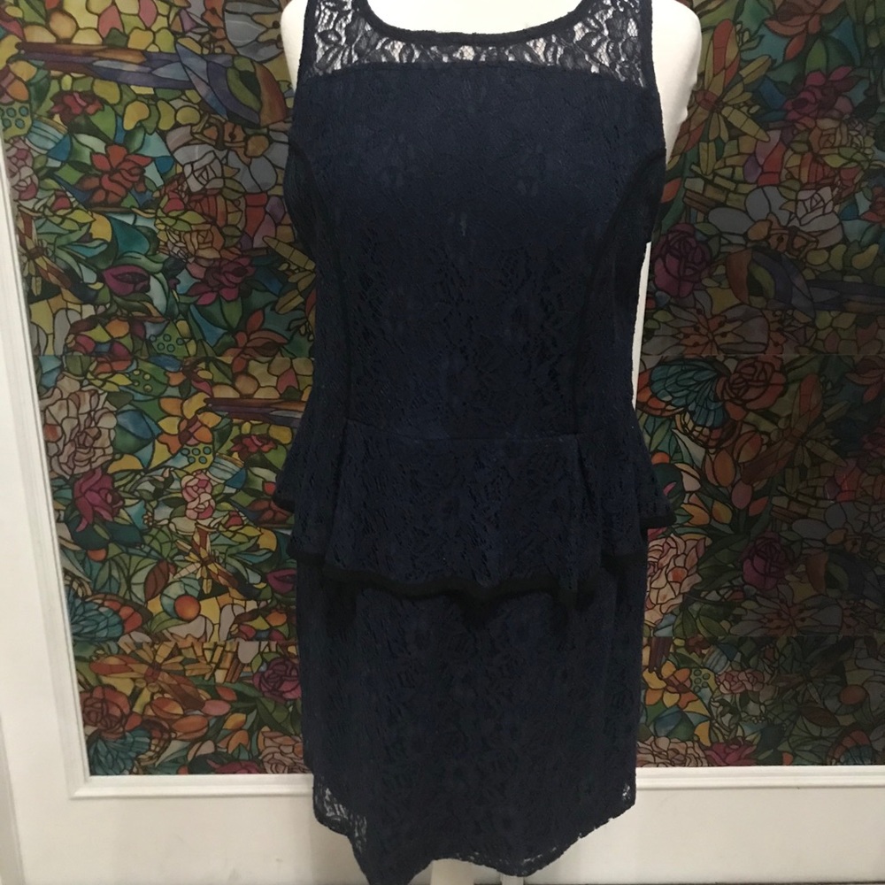 Blue lace bolero bodycon dress XXL